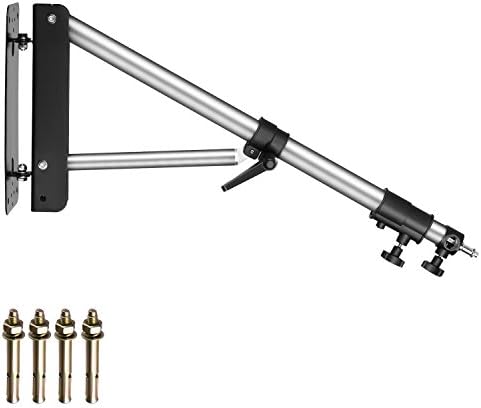Neewer Max Length 49"/125cm Wall Mounting Boom Arm for Photography Studio Video Lights, Monolights, Umbrellas, Reflectors