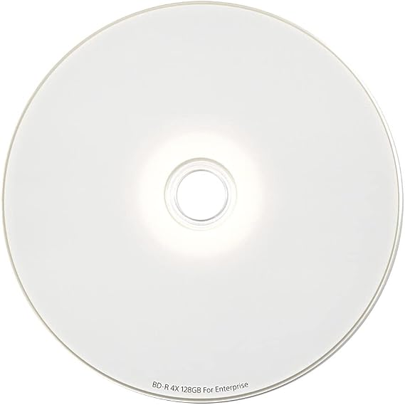Digital 4X 128GB BDXL Quad Layer BD-R XL White Inkjet Printable Blu-ray Recordable 50 Year Archival Discs - 10 Pieces