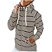 Produktbild EMATOP Rollkragen Pullover Damen Pulli Sweatshirt Streifen Kapuzenpulli Top Hoodies mit Tasche Sweatjacke Casual Mode übergangsjacke Reißverschluss Sweatjacke Jacke Elegant Bequemes Oberteil