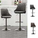 Guyanee Bar Stools Set of 2, Counter Height Bar Stools Chairs, Adjustable Counter Bar Stools with Ba