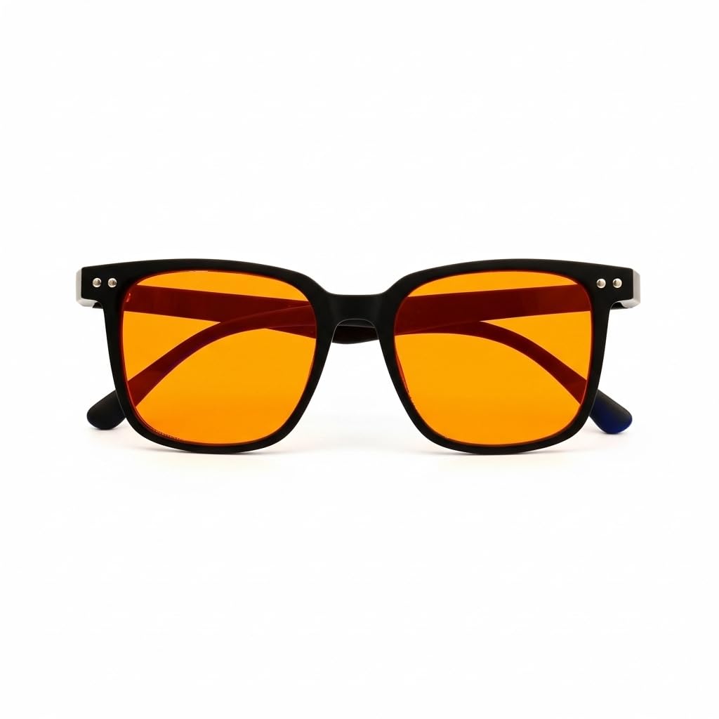 Amber 100% Blue Light Blocking Glasses for Men & Women | Blue & Green Ray Protection, Better Sleep & Eye Strain Relief | 8 Layer Anti Glare UV400 |Sleep Glasses for Night Use-picture-52