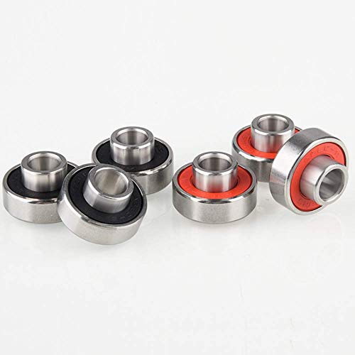 10 Pack 608-Rs (8Mm X 22Mm X 12.6Mm) Ball Bearing - Double Rubber Sealedslong Board One Bearing, Inline Skates, Scooters,Low Noise Motor Dedicated.red #TOP3