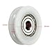 Driak 2PC 50mm White High Carbon Steel U Groove Nylon Ball Bearing Guide Pulley Wheels Roller for 6, 8,10mm Rope, 608zz Bearing