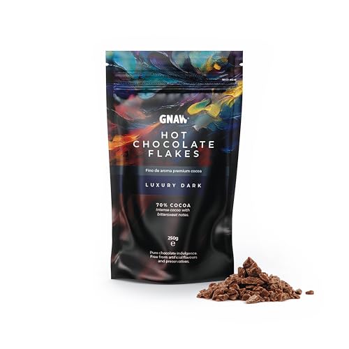 Dark Hot Chocolate Flakes 250g Real Chocolate Flakes for Luxuriously Smooth Café-Style Hot Chocolate Ethically Sources 70% Single-Origin Colombian Cocoa Palm Oil Free