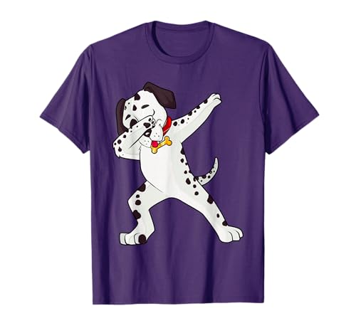 Cool Dabbing Animals Gift Shop Dabbing Dalmatian Dog Puppy Unisex-Adults Black Short Sleeve T-Shirt Small