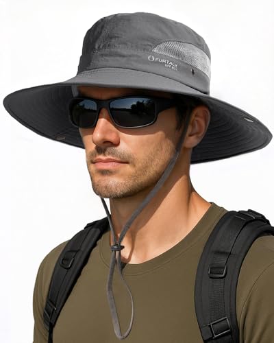 FURTALK Mens Bucket Sun Hat UPF 80+ Wide Brim Hiking
