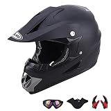 OUMURS Adult Dirt Bike Helmet with Goggles Gloves & Mask Adjustable Sun Visor DOT/FMVSS-218 Motorcyc