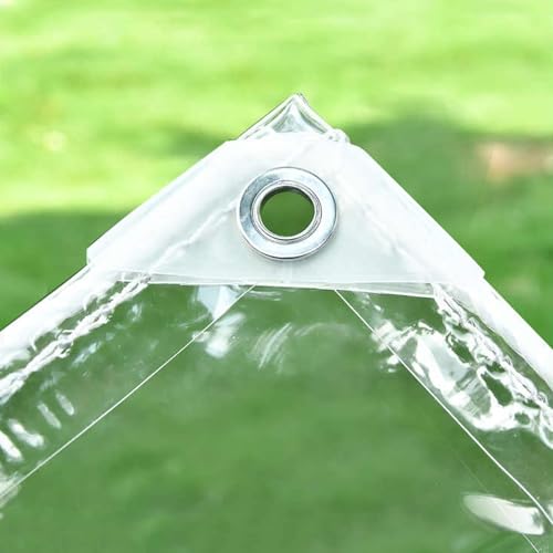 Lona transparente impermeable con ojales para toldo exterior de 1,3m 3