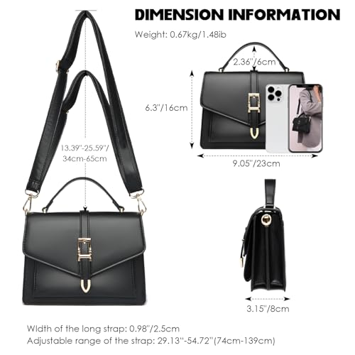 Travistar Crossbody Bags for Women - Small Cross Body Purse Leather Top-handle Handbags Trendy Shoulder Bag Satchel Purses3