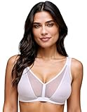Vivisence Sujetador Sin Aros Mujer Copas Suaves Soporte Lateral Comodidad Diaria, Blanco,110D