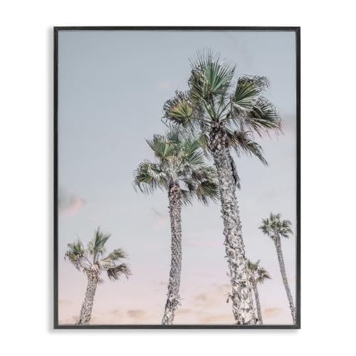 Tropical Palm Trees Sunset Sky, 24 x 30 Inch Framed Giclée Print