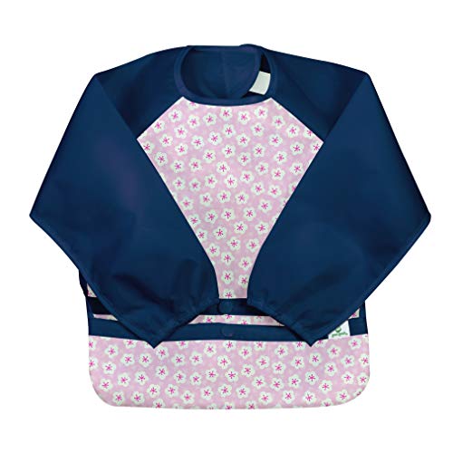 Green Sprouts Snap & Go Easy-wear manches longues Bavoir (12-24 mois, Pink Blossom)