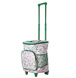 sheercover.com products  Rice Einkaufstrolley, isoliert, Rosa / Grün, Maße: 38 x 26 x 30 cm, Fassungsvermögen: 22 l