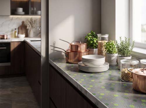 Image of [New Launch] Porslin Heavy-Duty Non-Slip Shelf Liner (45cm x 5m) - Durable EVA Non-Adhesive Waterproof Mat for Kitchen Cabinets, Drawers & Fridge - Washable, BPA-Free Food Safe Cupboard Paper