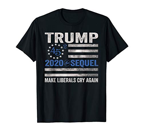 Thin Blue Line Betsy Ross Flag Trump 2020 The Sequel Tshirt T-Shirt