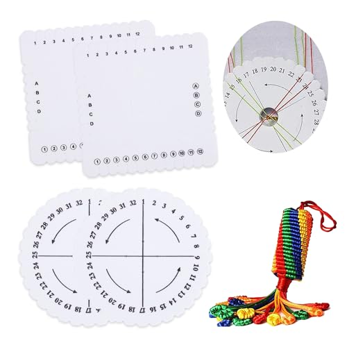 Comidox 4Pcs Kumihimo Disk Braiding Wheel Lightweight & Convenient Friendship