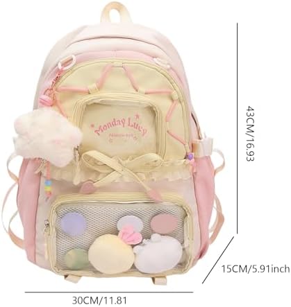 Kawaii School Backpack Aesthetic Bag Coquette Ita Bag Backpack for Girls - 5