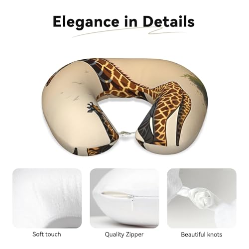 Almohada de espuma viscoelástica con diseño en U negra miniatura 4