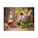 BEAYODKP Round Diamond 5D DIY，Heilkräuter mit Mörser und ätherischem Öl，5d DIY Diamant Malerei Kreuzstich Mosaik Strass Home Decoration（30 x 40 cm/11.81 x 15.74 Zoll）-P5