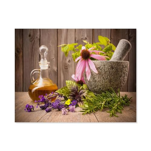 Diamond Painting Strass Complet Plantes Médicinales 50x60 cm