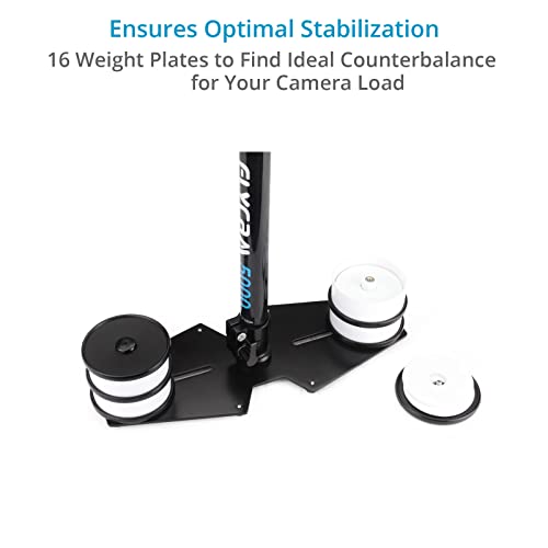 Flycam 5000 Telescopic Handheld Stabilizer W/ Arm Brace For Video Cameras Upto 5Kg/11Lbs. Precise Balancing, Smooth Operations & Ergonomic Arm Support. Free Quick Release Plate + Bag (Flcm-5000-Abq) #TOP6