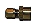 Tompkins 1466-04-04 D.O.T. Air Brake Fittings, Tube to Pipe, 7/16-24 BC x 1/4-18 FP, Brass
