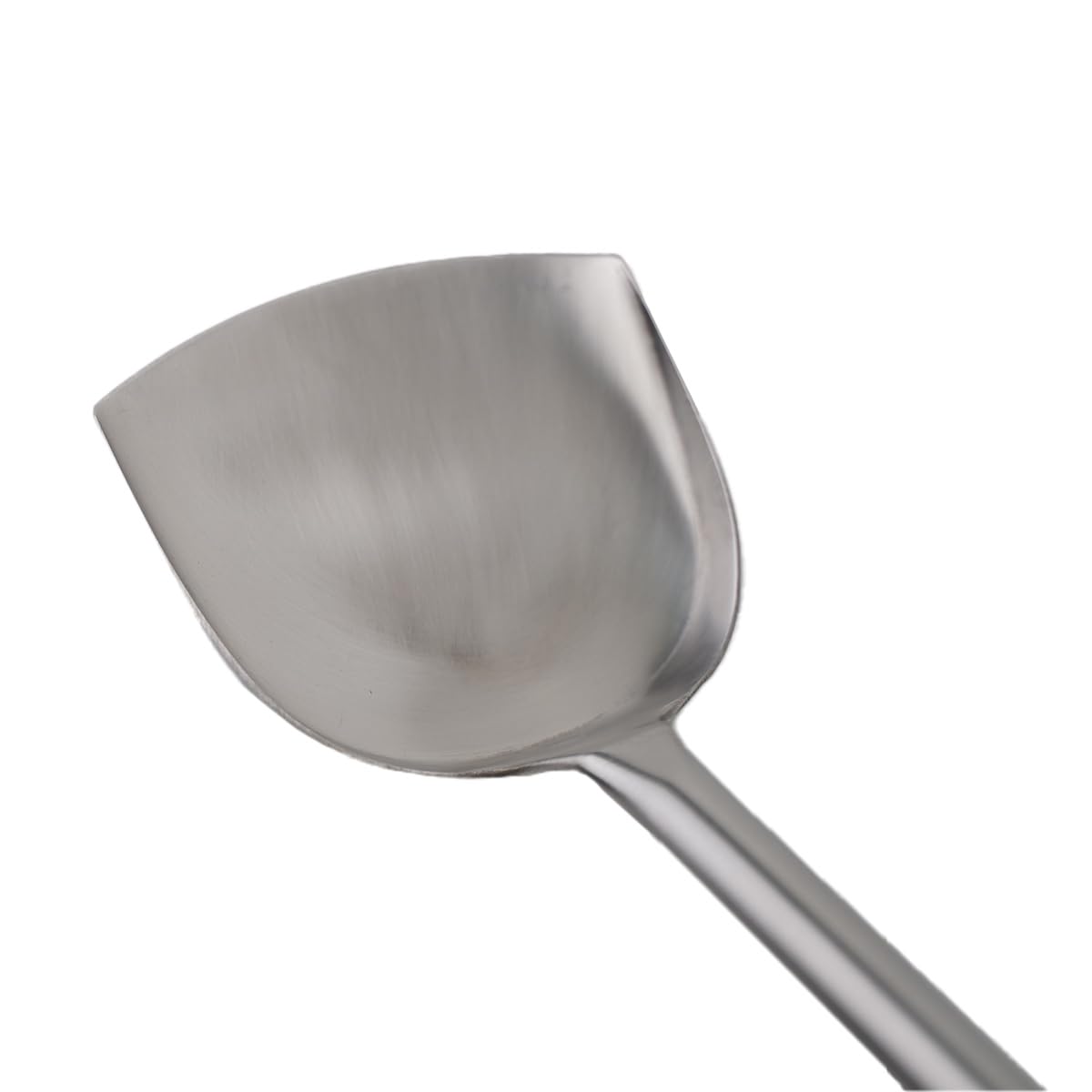 SANTOS Set wok 2 pezzi in acciaio inox – spatola wok e mestolo con manico in legno – perfetto per piatti asiatici – lunghezza circa 45 – 46 cm – robusto e durevole