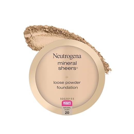 Neutrogena Mineral Sheers Lightweight Loose Powder Makeup Foundation with Vitamins A, C, & E, Sheer to Medium Buildable Coverage, Skin Tone Enhancer, Face Redness Reducer, Natural Ivory 20,.19 oz
