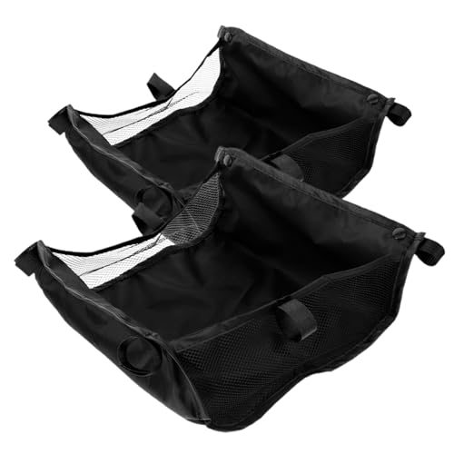 CATIEBYE Bolsa Organizadora Negra 2 Piezas, Gran Capacidad y Tela Oxford para Cochecito y Carrito de Ñiño Adecuado para Viajes y Ñiño