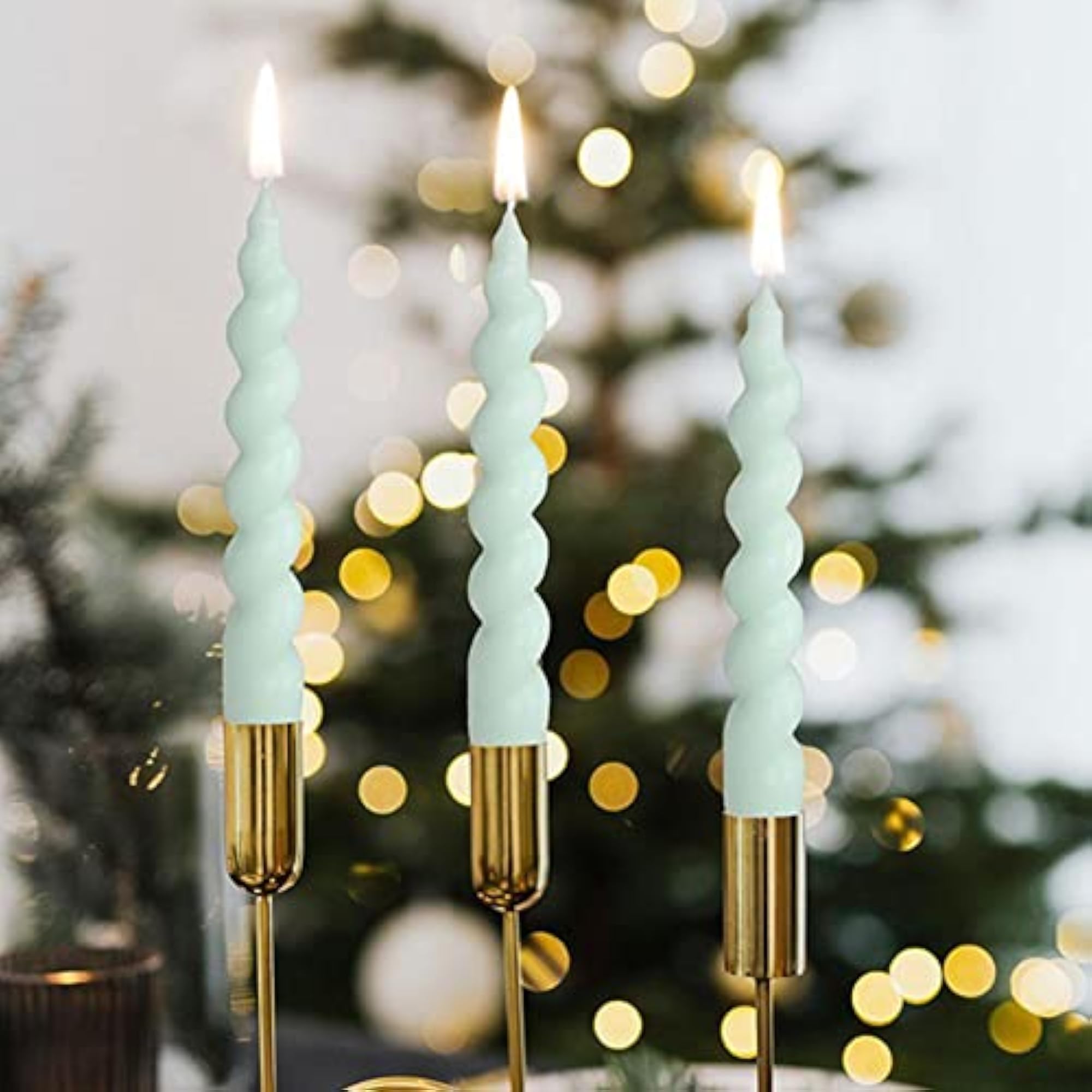 N.D 2 Pcs Spiral Taper Candles