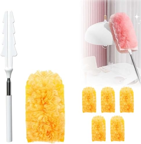 ほこり取り はたき ハンディモップ 使い捨 交換用シート 、 30枚付き、マイクロファイバーダスター、 伸縮式で折り曲げ可能、360°埃取り ハンディ デザイン/テレビ/?車/家/コンピューター/ブラインドに適用