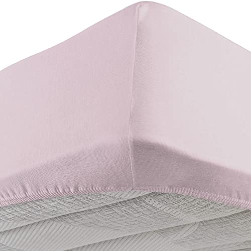 Daunen Step Vivacolor Pościel z elastycznymi narożnikami | Różowy 140-160 x 200 cm - podwójny