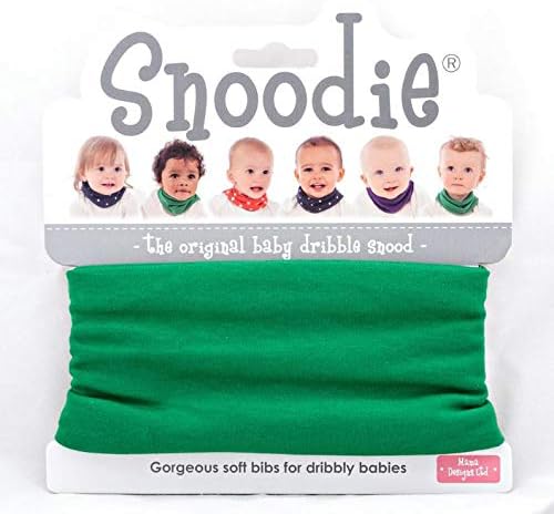 Mama Designs Snoodie Dribble Bib for Babies, Fully Adjustable, Soft and Absorbant - Green in Colour
