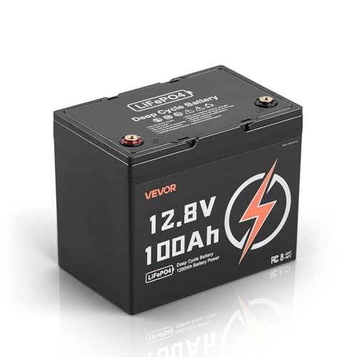 VEVOR 12V 100Ah LiFePO4 Battery, Up to 15000 Cycles, Deep