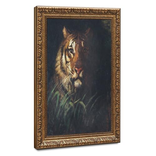 Toile tête de tigre Abbott Handerson Thayer cadre suspendu déco salon sans effort