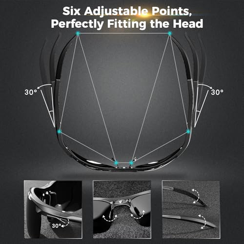 Image of DADA-PRO Polarized Sunglasses Men Sport Driving Sun Glasses Ultralight Al-Mg Mirrored Shades UV400 Protection