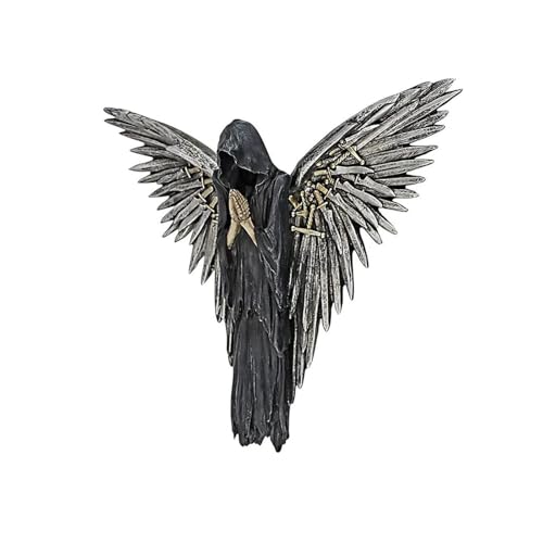 Whbbbj Estatua negra de guerrero del alma, escultura de guerrero del alma, decoración de pared gótica de resina, decoración gótica, decoración de pared de Halloween, manualidades de guerrero de alma
