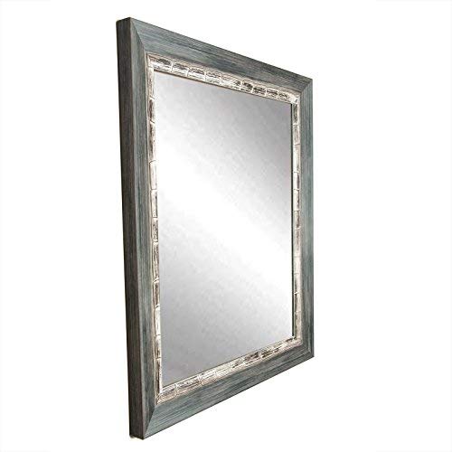 Brandtworks Cottage Mirror, 32" X 50", Weathered Gray Blue #TOP1