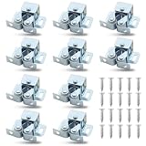 Cionyce 12 Pack Double Roller Catch with Spear, Heavy Duty Cabinet Closet Doors Roller Catch Latch f