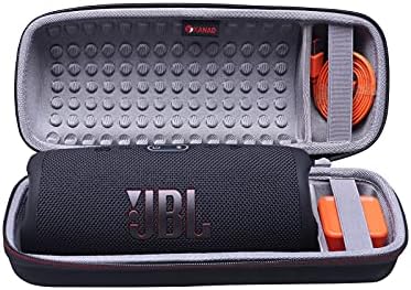 XANAD Case for JBL Charge 5 / Charge 4 Portable Bluetooth Speaker,Hard Carrying EVA Storge Bag - black(gery lining)