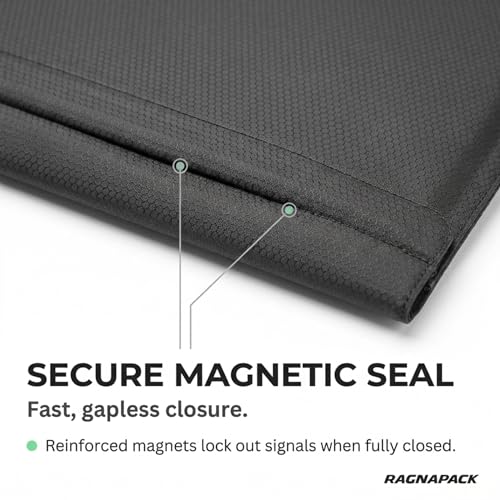 Sac Faraday RFID pour ordinateur portable grand format avec fermeture magnétique innovante - 7