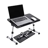 ★ Qualité Premium - Construit en aluminium de qualité supérieure et en silicone antidérapant. Très durable avec des mécanismes de verrouillage et de réglage de la hauteur incroyables. La propriété antidérapante garantit la sécurité de votre ordinateur portable lorsque vous réglez le bureau sur différents angles de surface.