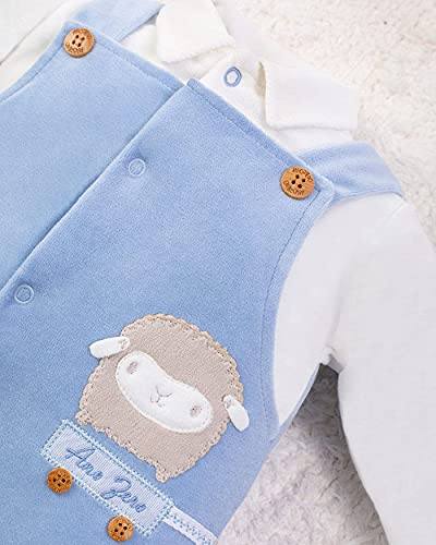 Saída Maternidade Menino Plush Ovelhinha - Azul P