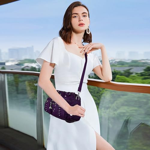 Image of Angel Kiss Small Purse Handbag for Women Crossbody and Shoulder Bags Multipocket Soft Hobo Purses