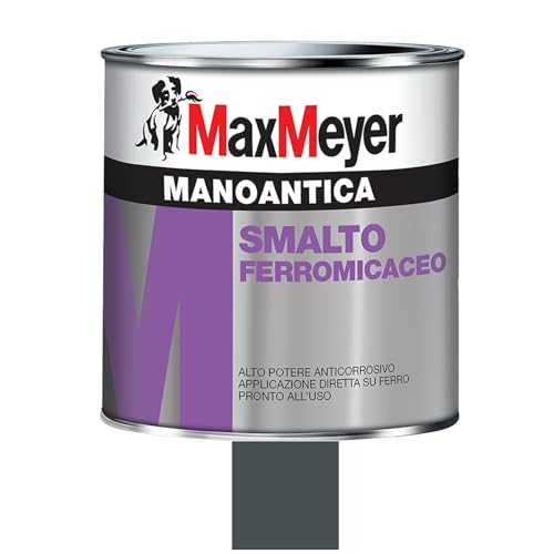 MAXMEYER Manoantica Smalto Ferromicaceo Anticorrosivo, Finitura Antichizzante per Ferro, Applicazione