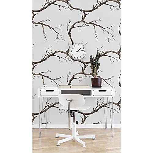 Papier peint branches d'arbre en latex de haute qualité 250x104 cm - 2
