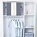 Clothes Storage Bags, Large Capacity Clothing Closet Organizer for King Comforters, Blankets, Duvet and Quilt with Reinforced Handle, Clear Windows and Sturdy Zipper, 3 Pack, 95L, light Grey