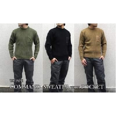 Amazon.co.jp: 米軍 タイプコマンドセーターレプリカ オリーブ Mサイズ