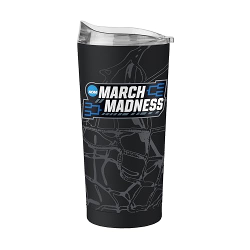 Logo Brands March Madness 20 oz Stainless Steel Tumbler - Official March Madness Logo Powder-Coated Steel 20 Fluid Ounces