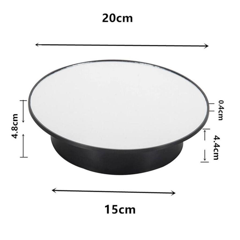 Présentoir Rotatif Support Exposition Plateau Tournant Porte-Bracelet Mouvement Silencieux Adapté à, Base Blanche Velours Noir